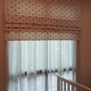 Roman Blind with Plain Sheer